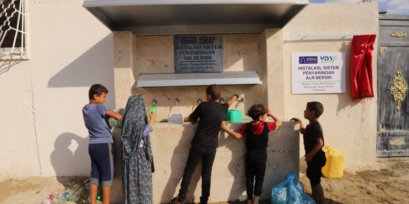 YDSF Kembali Bangun Unit Desalinasi Air Bersih di Jalur Gaza